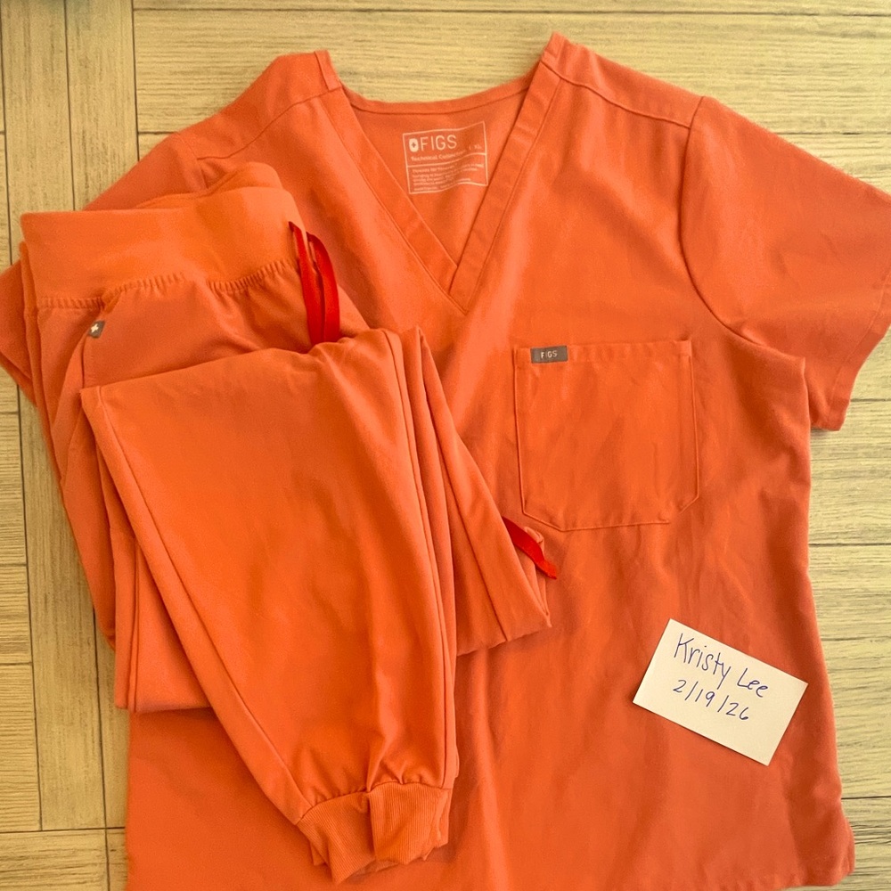 Figs Catarina one pocket top, Sunset Drift, XL